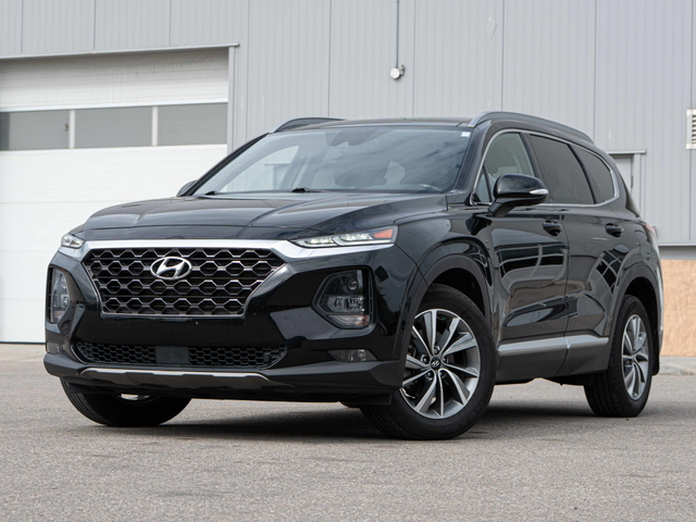 Black 2020 Hyundai Santa Fe 2.4L Preferred AWD with Sun and Leather Package SUV / Crossover All-Wheel Drive Automatic